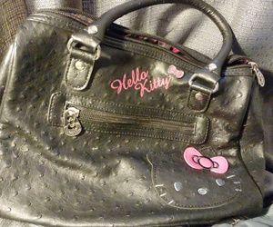 Hello Kitty Black Sanrio Purse 👜 Straps Preowned
